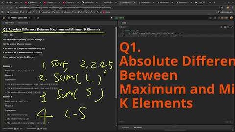 Leetcode Weekly Contest 480 Q1. Absolute Difference Between Maximum and Minimum K Elements #python