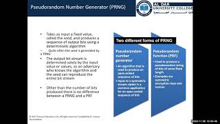 Lecture 7 : Random Number Gnerators, Part I