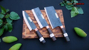 [dao phúc sen]combo bộ dao bếp đầy đủ chức năng chặt gà, thái,lọc  - Hàng chuẩn của HTX DAO PHÚC SEN