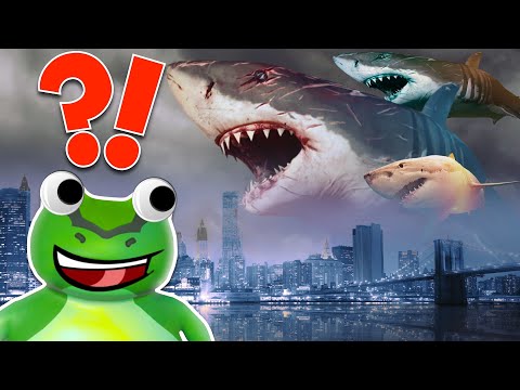 Battling the Megalodon Army in Amazing Frog Multiplayer