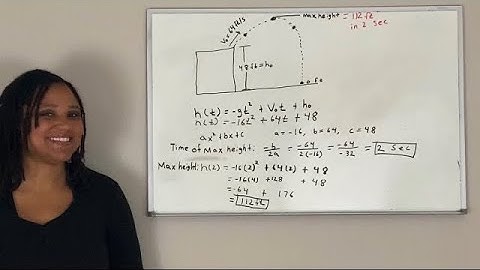 Finding Maximum Height. Quadratic Word Problems Part 1. (MathAngel369)