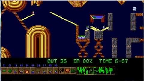 Lemmings 100% completion playthrough  Tricky  Lemming Drops