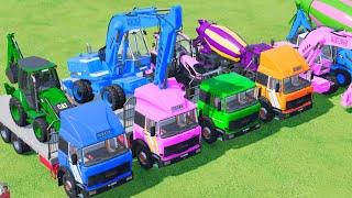 TRANSPORT KOPARKI BETONIARKI CIĄGNIKI Koparko-ładowarki Beamng.Drive Gra FARMING SIMULATOR 22 screenshot 3