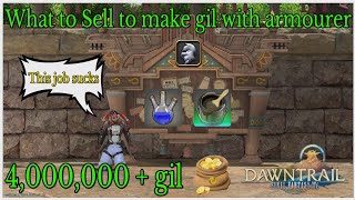 What to sell to make gil with armorer in dawntrail