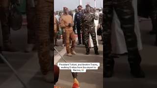 Niger President, Tchiani, walking in the streets of Niamey with his military 🇳🇪