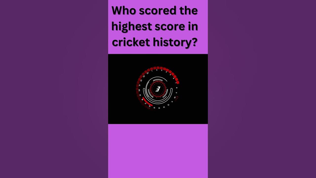 who-scored-the-highest-score-in-cricket-history-youtube