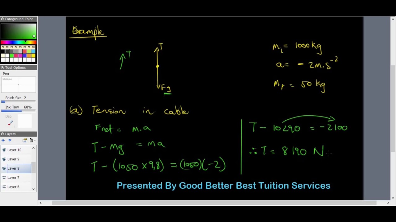Grade 11 Physical Sciences: Newtons Second Law of Vertical Motion - YouTube