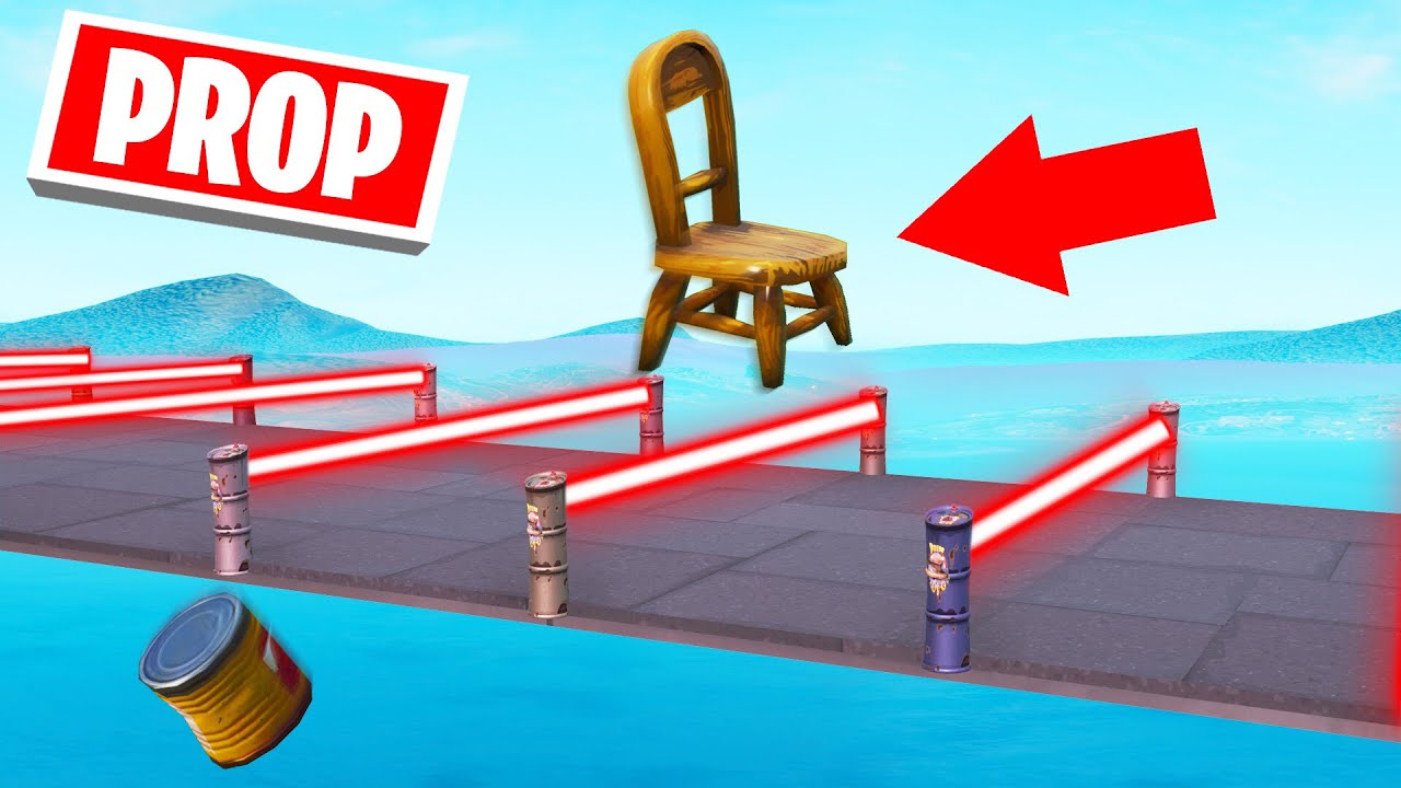 DODGE The LASERS Using PROPS! (Fortnite Prop Deathrun)