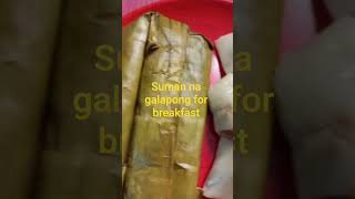 Suman Galapong for breakfast