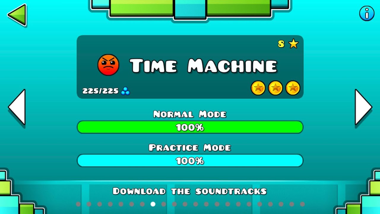 Time Machine - Geometry Dash - 3 coins