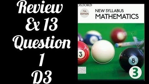 Review Ex 13 question1 D3| nsm| 7th edition| circle| IGCSE| maths