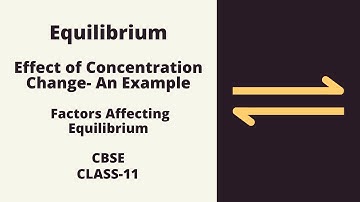 Effect of Concentration Change- An Example
