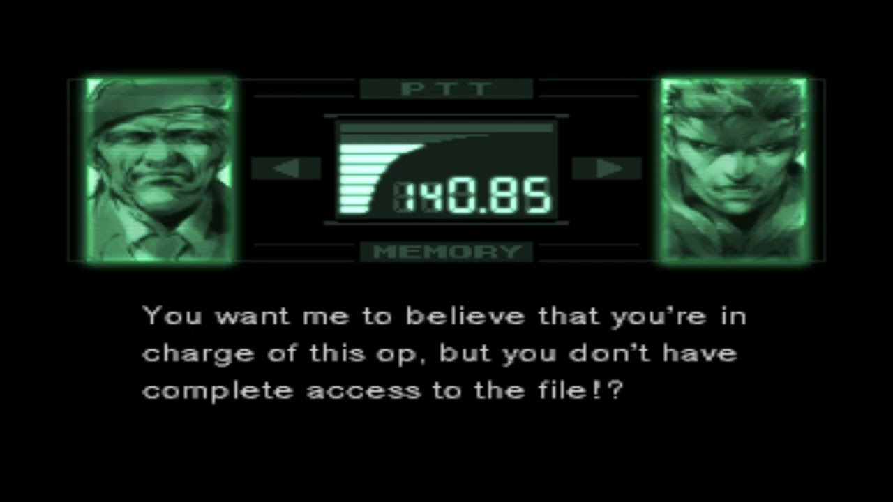Metal Gear Solid - Snake Asks What Happened To DARPA Chief Codec