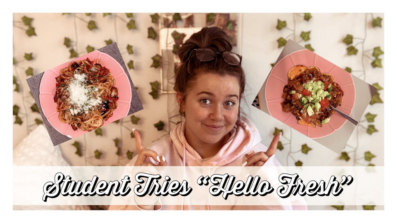 STUDENT TRIES "HELLO FRESH" FOR THE FIRST TIME | Rachel Anna
