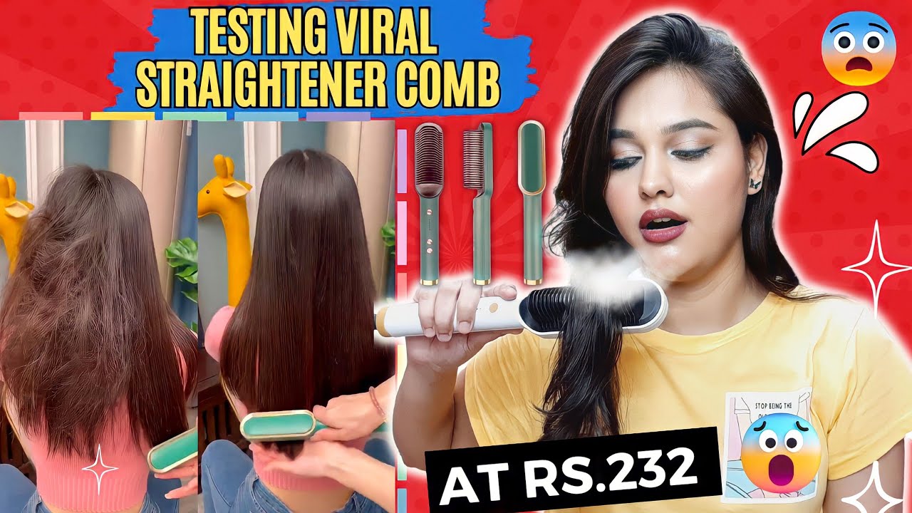 *This Is Shocking 🤯* I Tried Viral Hair Straightening Comb Worth Rs.232