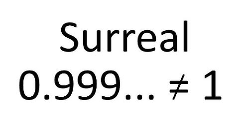 0.999... Repeating Is Equal To 1, But Something Like It Is Not (Introduction To The Surreal Numbers)