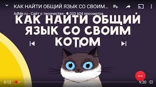 Язык котов или кошек посмотрите видео до конца в конце будут 3 полезных совета