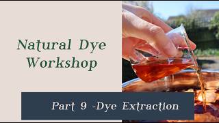 9 | NATURAL DYE WORKSHOP | Extracting the colour 🌿