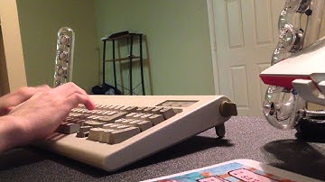 IBM Model F (PC AT) keyboard typing demonstration.