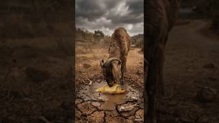 By Allah's mercy a golden fish was left alone in a dried muddy puddle, #aivideo #usa
