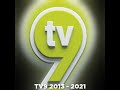 TV9 2003 2021 Logos Evolution