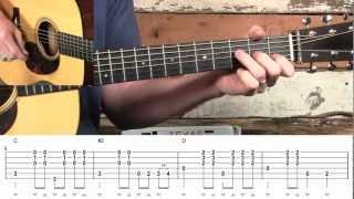 Video thumbnail of "Guitar Rhythm Bag O' Licks C to D Chord Transitions!"