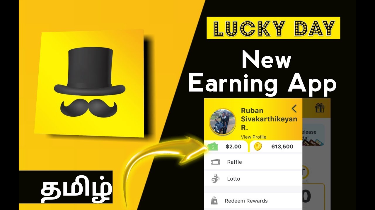 Lucky day App in தமிழ் Free paypal cash & Amazon Gift