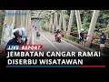 Jembatan Cangar Diserbu Wisatawan, Petugas Bubarkan Kerumunan