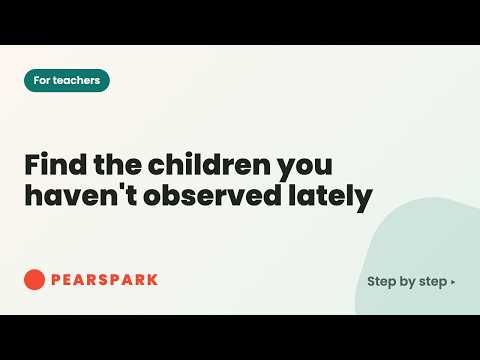 Video thumbnail: Find the children you haven't observed lately