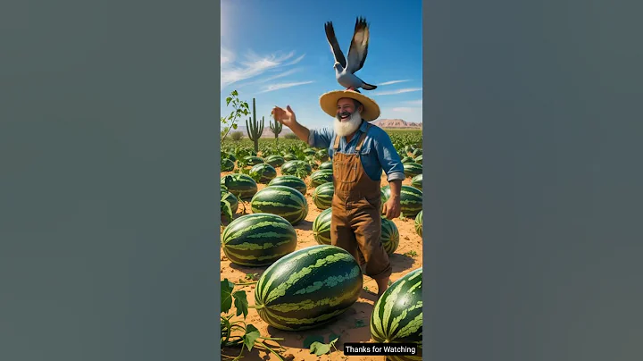 farmer and the pigeon watermelon farm #ai #shorts #farmer
