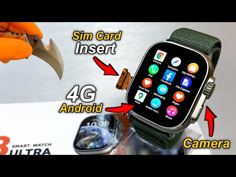 4G Android SmartWatch With SimCard Insert⚡️ X8 Ultra 4G with Camera (Better  than S8 Ultra 4G) - ASMR 
