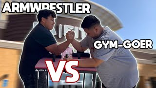 Challenging Gym Goers To An Armwrestling Match