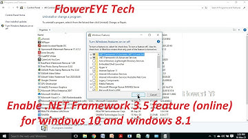 Enable .NET Framework 3.5 feature in windows 10 & Windows 8.1 | online method | easy steps