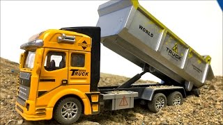 MAQUINAS DE CONSTRUCCION MEZCLADORA DE CEMENTO CAMION EQUIPADO CON EXCAVADORA Y CAMION DE VOLTEO