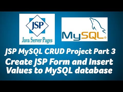 Insert data from JSP to Mysql DB-JSP MySQL CRUD Project-Part 3