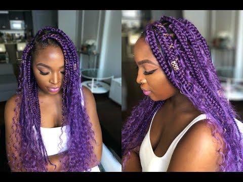 how-to---goddess-box-braids-//-purple