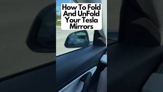 How To Fold And Unfold #Tesla Mirrors #shorts