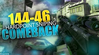 Hardpoint 144-46 sniping comeback against a full ranked team | solo ranking | #28 | COD MOBILE