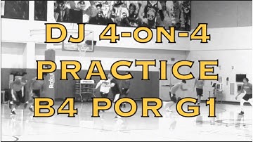 Damian Jones in 4-on-4 (short version) rehab, Warriors (0-0) practice, day b4 WCF G1 vs Portland
