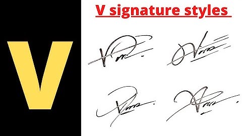 V signature style | Letter V signature | V signature