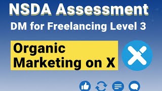 NSDA Assessment – DM for Freelancing Level 3 (Job Practice) | Perform organic marketing on X.