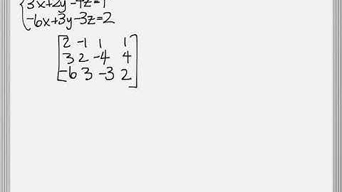 Gaussian elimination with infinite or no solutions