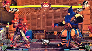 EVİL RYU VS HUGO | CPU VS CPU Ultra Street Fighter IV  (Hardest AI)