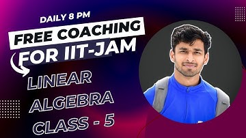 Lecture 5  ||  Subspace & examples II || Linear Algebra || IIT-JAM || CSIR NET || GATE || Vivek Sir