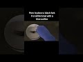 How to place a black fork in a white bowl with a blue outline #fork #bowl