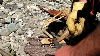Hang Fire Ember - Western Red Cedar on Red Alder (Bow Drill)