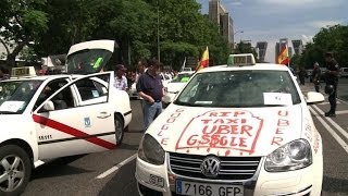 European Taxi Drivers Stage Daylong Demonstration