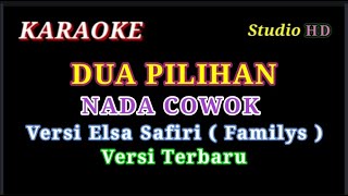 DUA PILIHAN // KARAOKE // NADA COWOK // VERSI Elsa Safitri ( Familys)