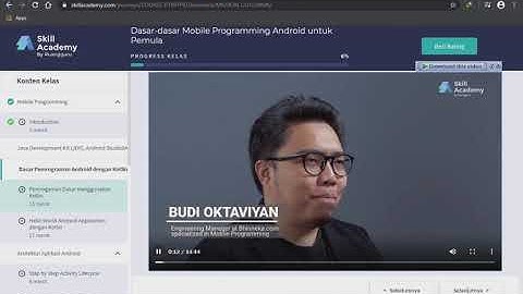 video belajar kotlin dasar-dasar pemrograman untuk android