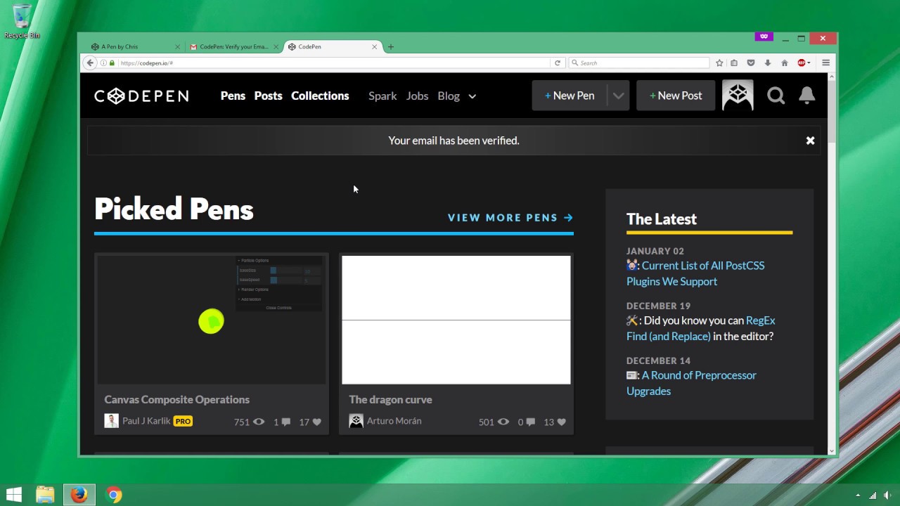 Signup For CodePen YouTube